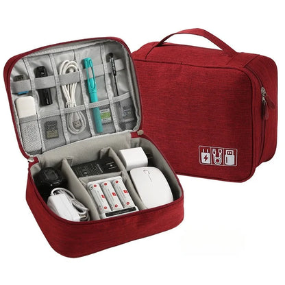 Digital Electronic Organizer Waterproof Portable USB Cable Storage Bag