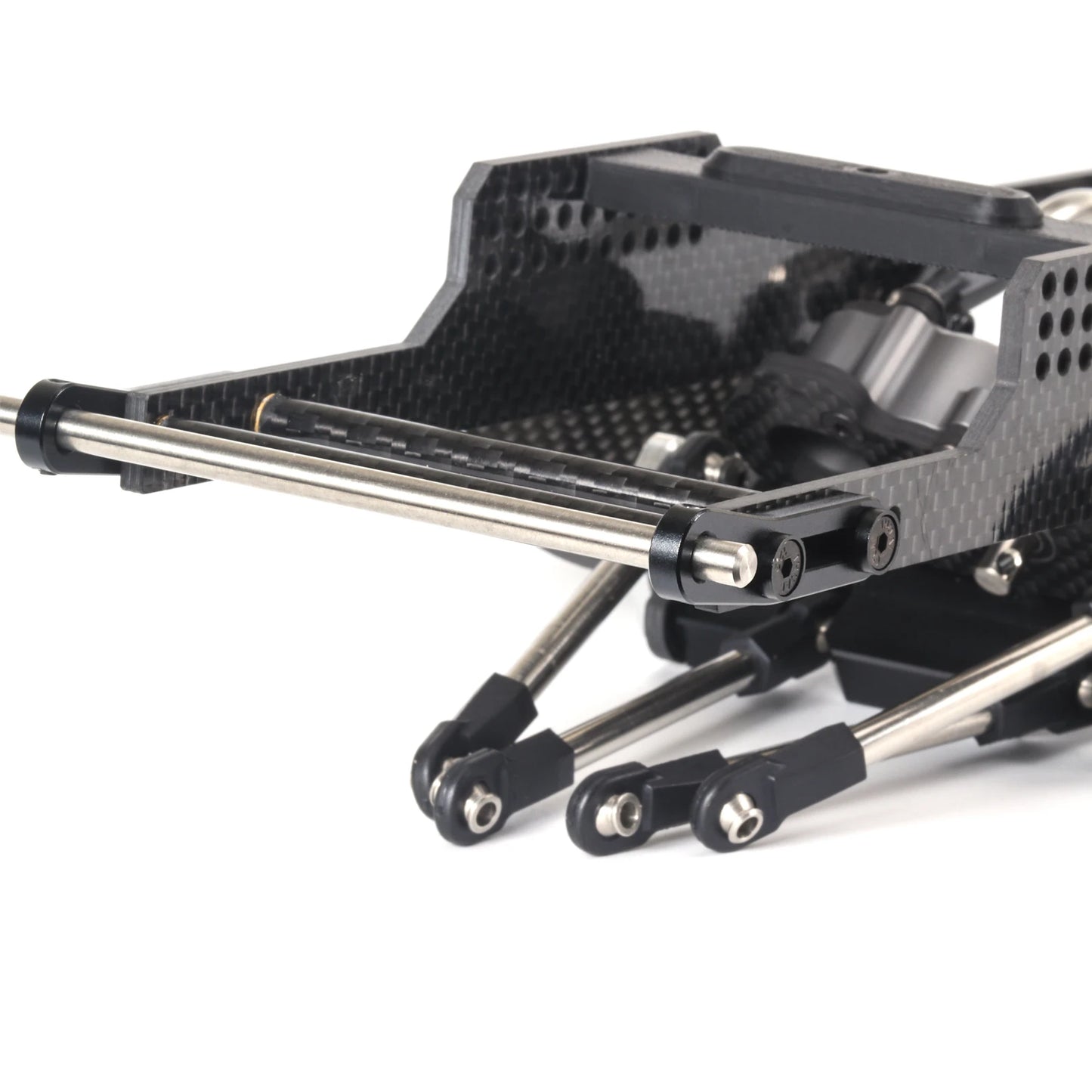 Carbon LCG Chassis Kit Delrin Skid Plate 1/10 RC Crawler Capra SCX10 II Comp