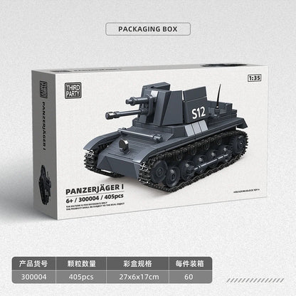 WW2 Panzerjäger I Tank Building Blocks Military Brick Model Educational Toy Gift