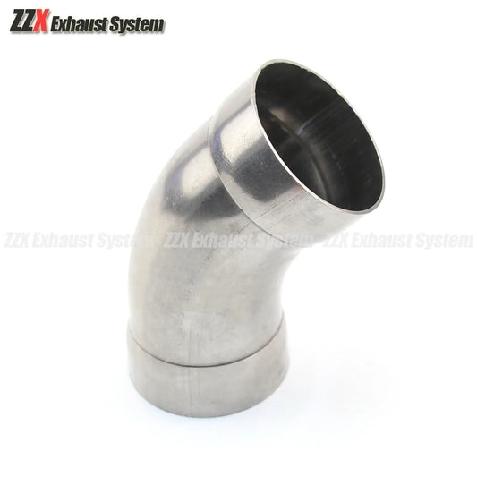 Car Motorcycle Exhaust Muffler Pipe 45° Stainless Steel Elbow 51mm 63mm SU304