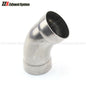 Car Motorcycle Exhaust Muffler Pipe 45° Stainless Steel Elbow 51mm 63mm SU304
