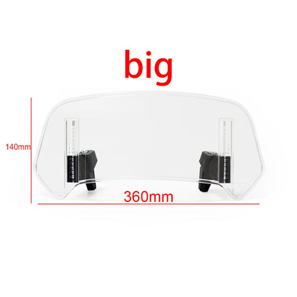 Adjustable Motorcycle Windscreen Spoiler Windshield Height Extension Clip-On