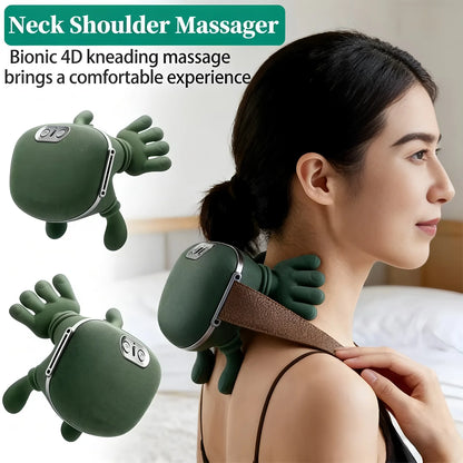 Rechargeable Lithium Battery Neck & Shoulder Massager with Heat Electric