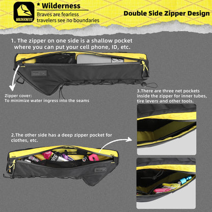 Rhinowalk Bike Frame Bag Water-Resistant Bicycle Triangular Crossbeam Bag For Mtb&Road Gravel Bike With Frame Lengths Over 17 In