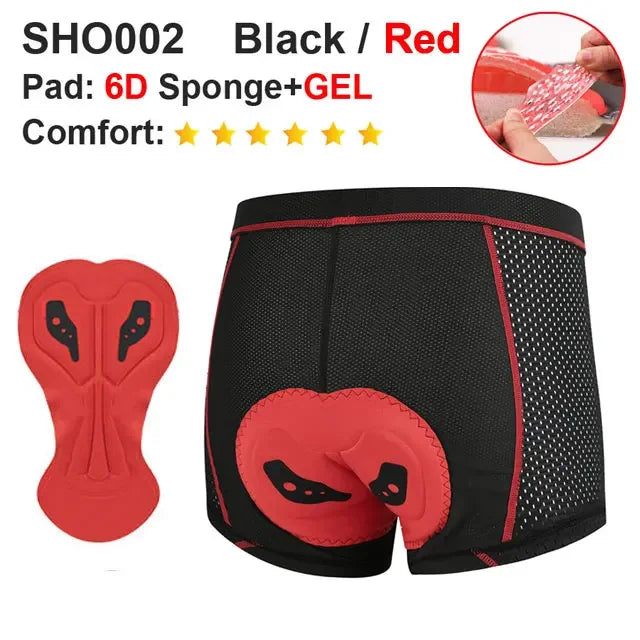 NEWBOLER Men’s Cycling Padded Underwear 5D Gel Breathable MTB Road Shorts - EXPROTAS