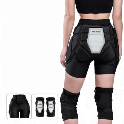 Knee Pads Protective Padded Shorts with 2x for Cycling Snowboarding
