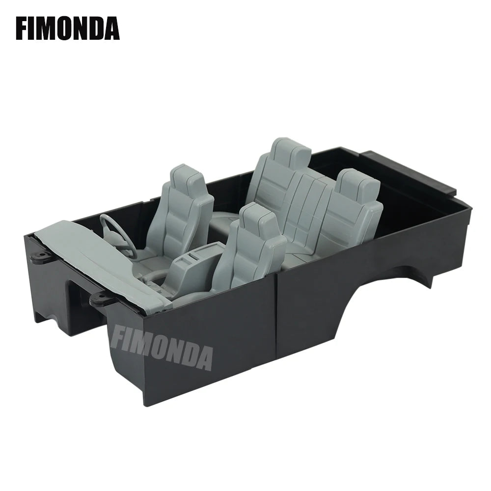 1/10 RC Crawler LC80 ABS Body Interior Roof Rack Bull Bar LED SCX10 TRX4
