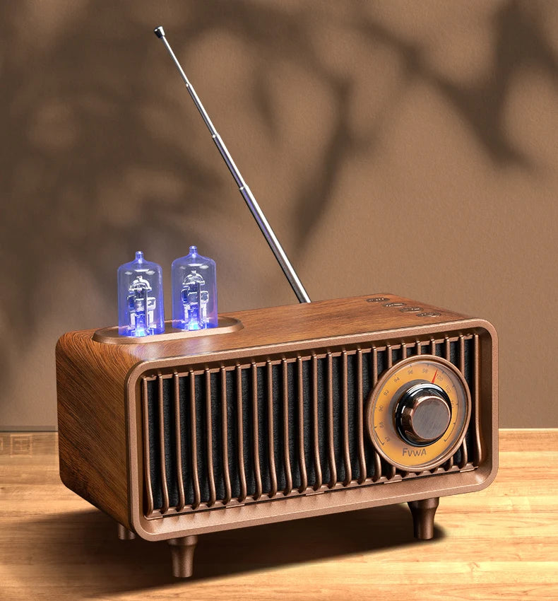 Portable Bluetooth Speaker Retro FM Radio Mini Subwoofer USB Audio Docks