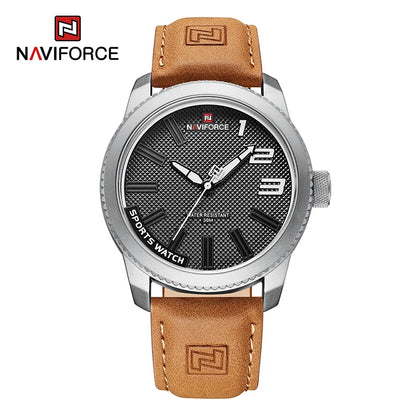 NAVIFORCE Popular Male Wristwatch Military Sports Shockproof Waterproof Leather Watch Men Fashion Casual Clock Relogio Masculino-EXPROTAS