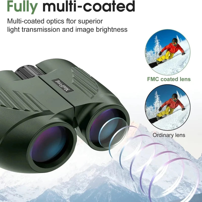 20x25 HD Pocket Binoculars Waterproof Compact Hunting Camping Outdoor Optics