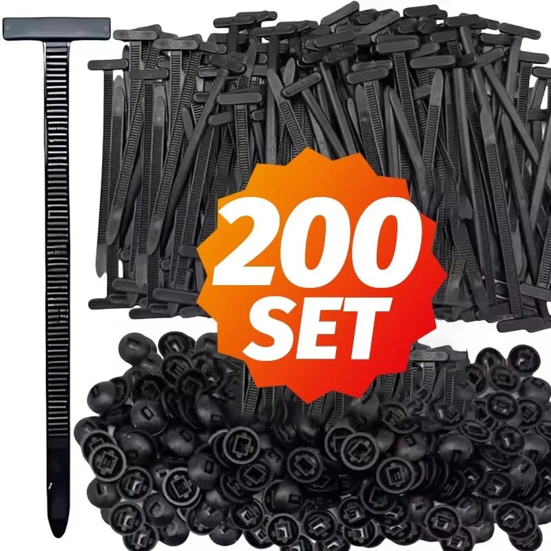 Nylon Cable Ties Heavy Duty Self-locking Buckle for Car Repair 10/20/50/100pcs