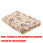 Pet Mat Warm Soft Fleece Blanket for Dog Cat Paw Print Bed