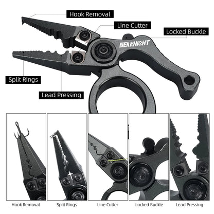 SeaKnight Mini Fishing Pliers, Aluminum Alloy, Tungsten Steel Blade Hook Remover Line Cutter