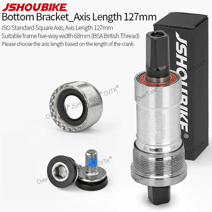 Square Taper Bottom Bracket BSA 68mm Sealed Bearing for MTB Road Bike Crankset