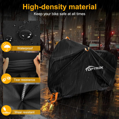 Toptrek Waterproof Bike Cover Outdoor Anti-UV Rain Snow MTB Protector