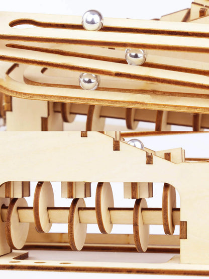 Spiral Marble Run 3D Wooden Puzzle for Adults & Teens DIY Model Building