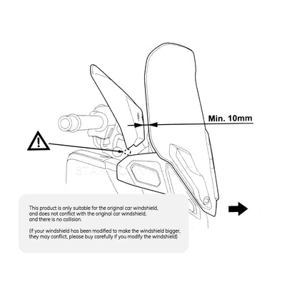 Handguard Windshield Knuckle Visor Protectors for Yamaha XMAX 300 2023-2025