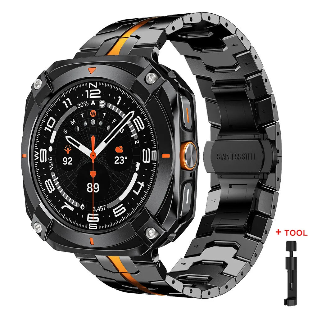 Watch Strap for Samsung Galaxy Ultra 47mm Metal Band Case Luxury