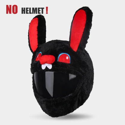 Protection Headgear Cover Plush Helmet for Motorcycle Full Face Cartoon