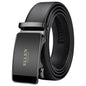 OYIFAN Leather Belt Men Automatic Buckle Ratchet Sliding Dress Black Belts