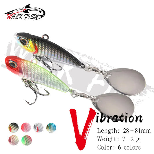 WALK FISH Metal VIB Spinner Lure 7g–21g Tail Vibration Trolling Bait