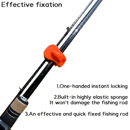 2pcs Fishing Rod Clip Quick-Attach Holder Anti-Slip Tackle Organizer