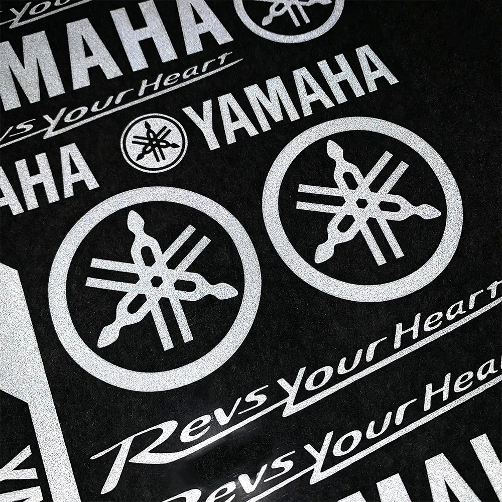 For Yamaha Motorcycle Bike Reflective Letter Stickers Racing Decals