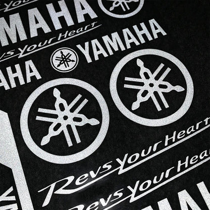 For Yamaha Motorcycle Bike Reflective Letter Stickers Racing Decals