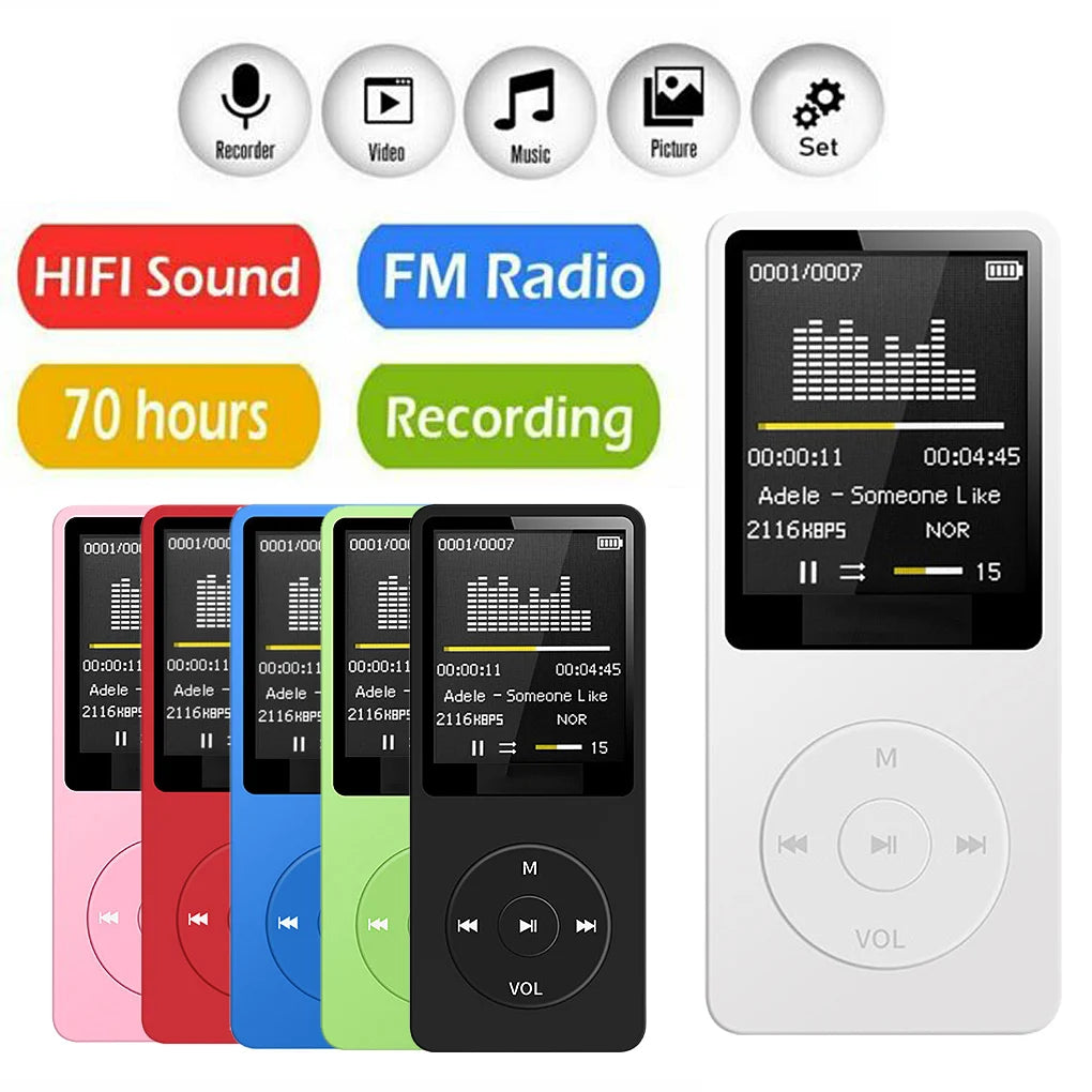 Portable MP3 Player Bluetooth Music Player for Travel Personal Use
