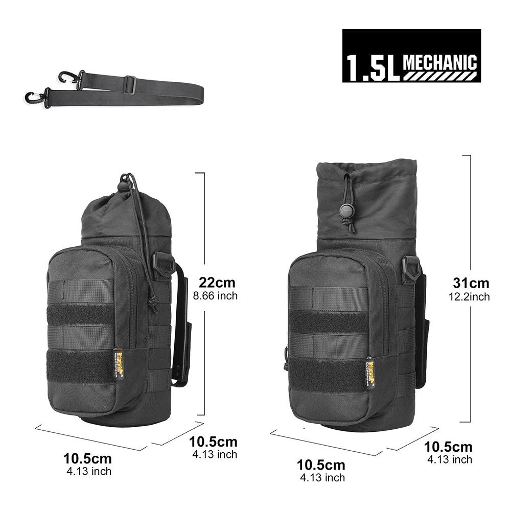 Motorbike Rhinowalk Motorcycle Bottle Holder Quick Release Insulated Kettle Bag MOLLE System Water Cup Holder