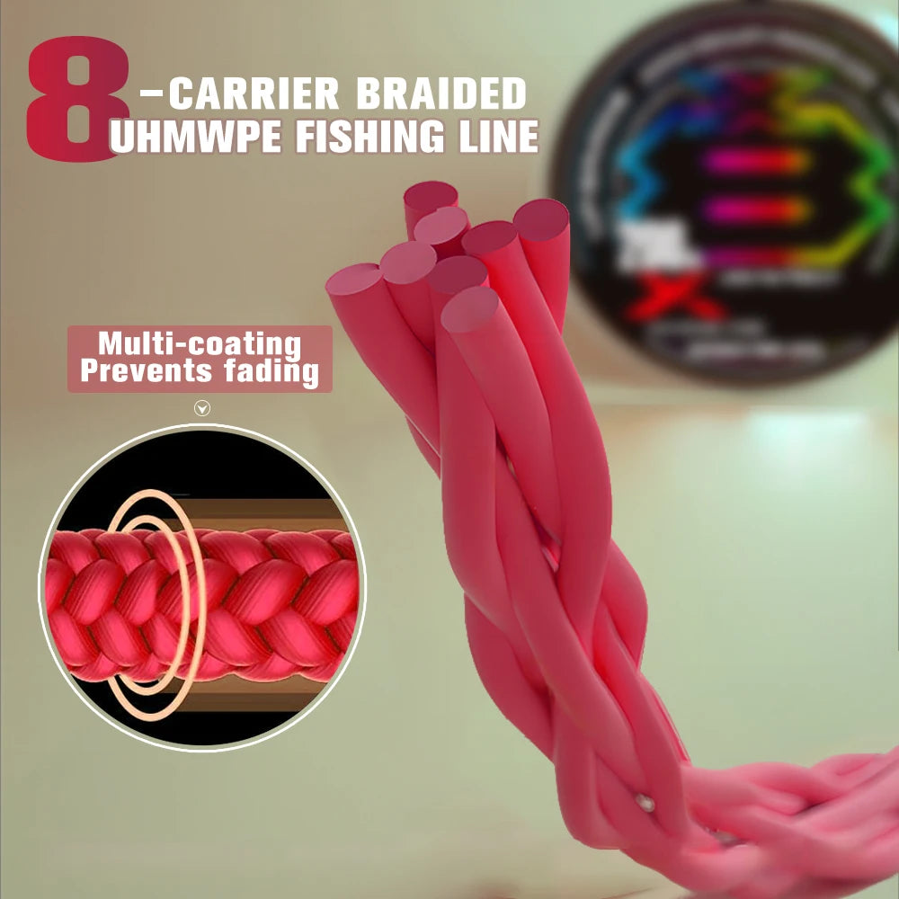 Fishing Line 1000M Fluorocarbon Coated Spool for Carp Bass Pike Perch