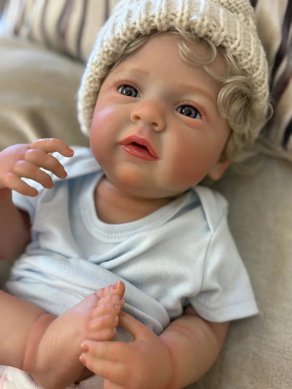 18 Inch Rooted Hair Reborn Baby Doll Boy Girl Washable Vinyl Body Bebe