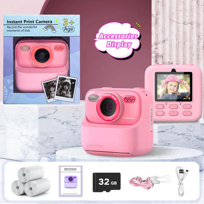 Kids Digital Camera 1080P Instant Print for Girls Boys Age 3-12