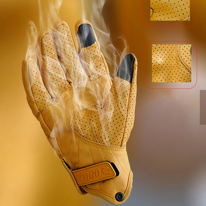 Breathable Racing Gloves Motorcycle Leather for Men Women Motocross