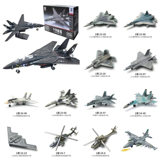 Military Building Blocks Fighter Aircraft A-10 F14 Model Toy for Boys