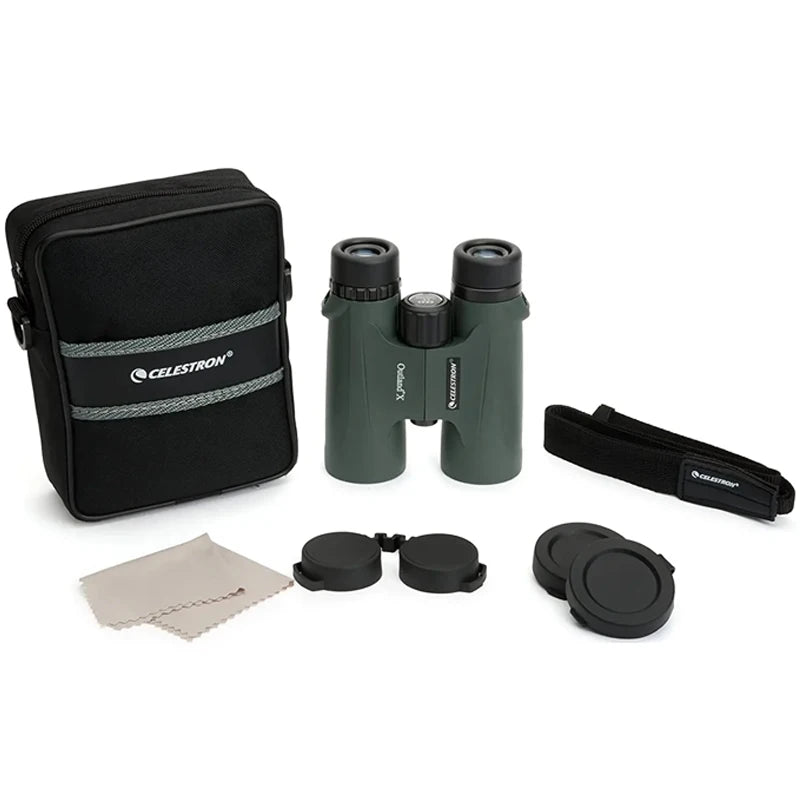 Celestron Outland X 8x42 10X42 Green Binoculars Waterproof & Fogproof Binoculars for Adults Multi-Coated Optics and BaK-4 Prisms-EXPROTAS