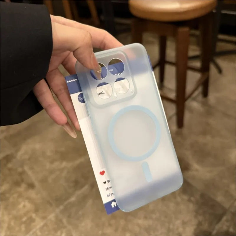 Matte Candy MagSafe Case for Xiaomi 10S-15 Ultra Pro Transparent Magnetic Cover