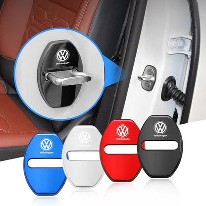 4Pcs Car Door Lock Cover Protective Buckle Sticker for VW Golf MK6