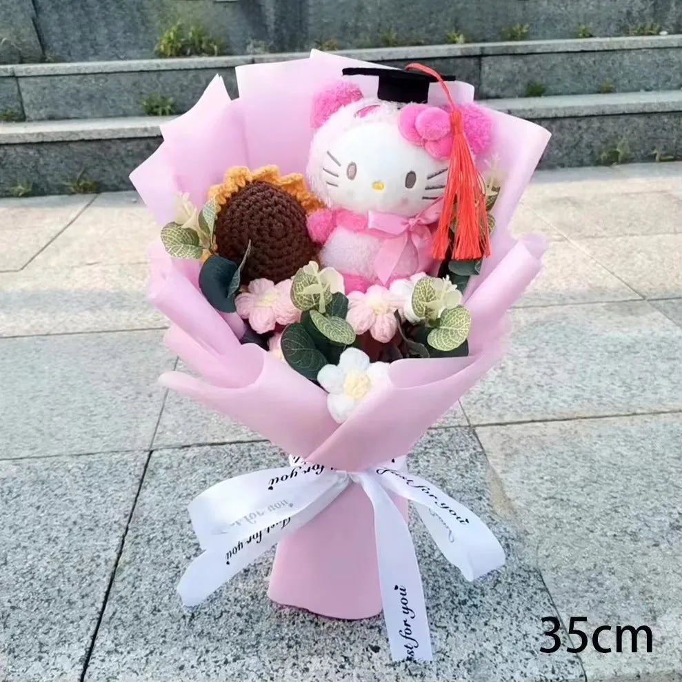 Pooh Bear Bouquet Plush Doll for Wedding Graduation Birthday Christmas
