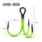 Flame Treble Hook Spinpoler UV Hi-Carbon Steel No 2-0 Fishing Tackle