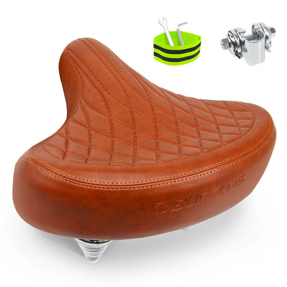 BUCKLOS Oversized Bike Saddle Ergonomic Wide Soft Shock-Absorbing Comfort Seat