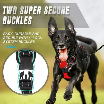 No Pull Dog Harness Adjustable Reflective Padded Handle for Large Dogs