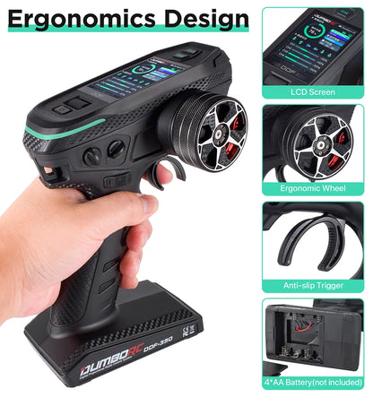 DUMBORC 10CH Controller 2.4G Transmitter Receiver for RC Car Boat Tank FHSS