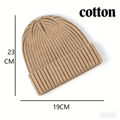 Winter Wool Knitted Beanie Hat Men Women Warm Cap Unisex Skull Cap