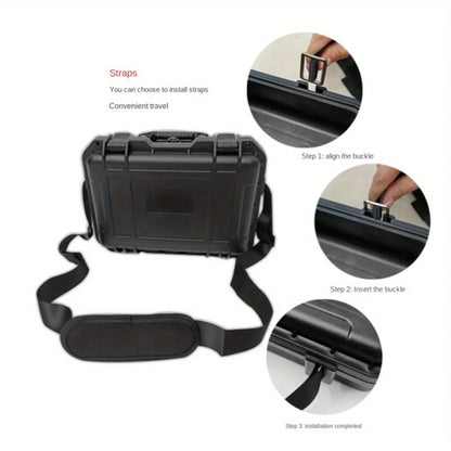 1pc Waterproof Hard Carry Case Bag Tool Case With Pre-cut Sponge Storage Box Safety Protector Organizer Hardware Toolbox-EXPROTAS