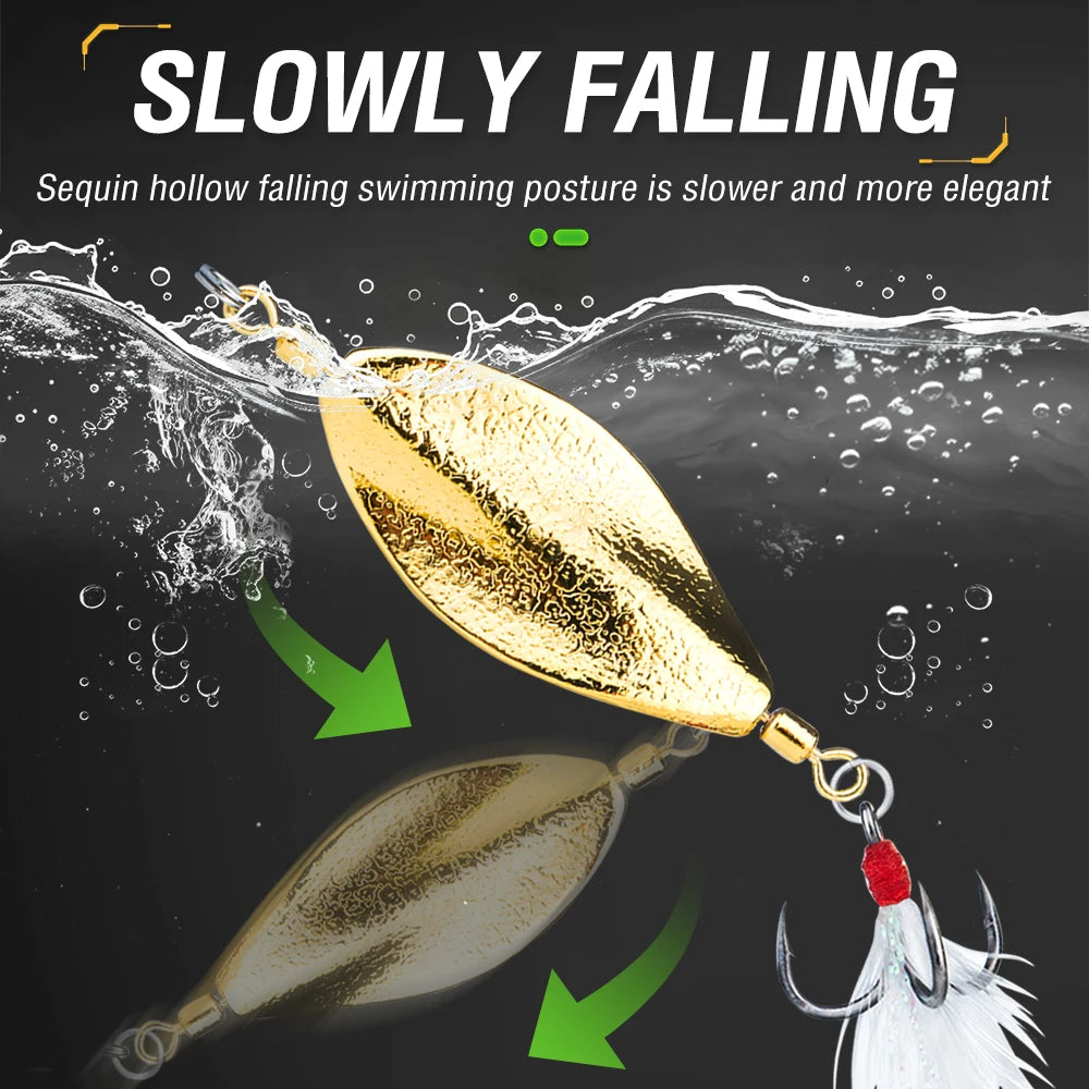 3Pcs Spoon Fishing Lure Metal Baits for Trout Bass 5g 7g 10g 15g