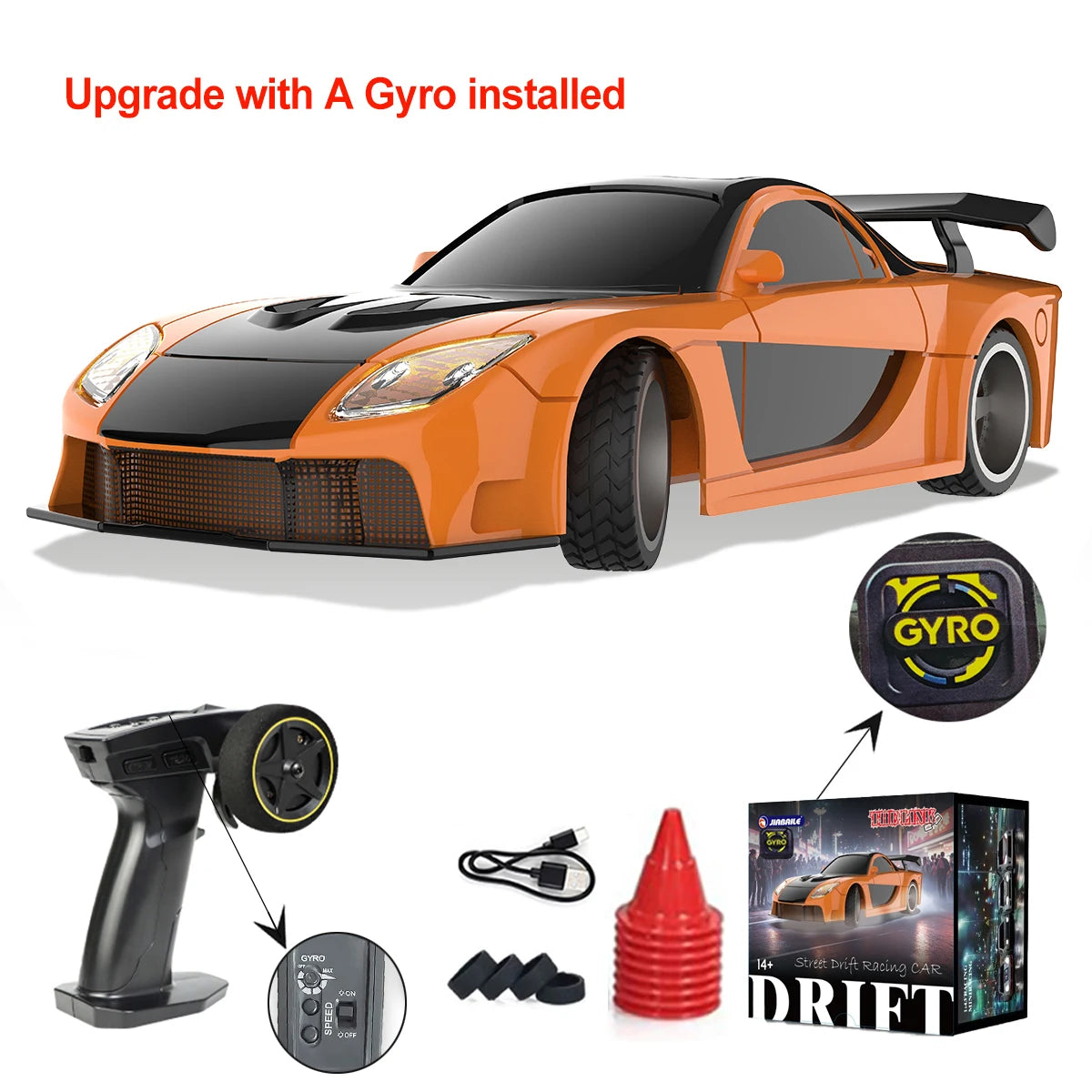 Gyro 1/43 RC Drift Car 4WD RTR High Speed Radio Control 2.4G Mini Racing