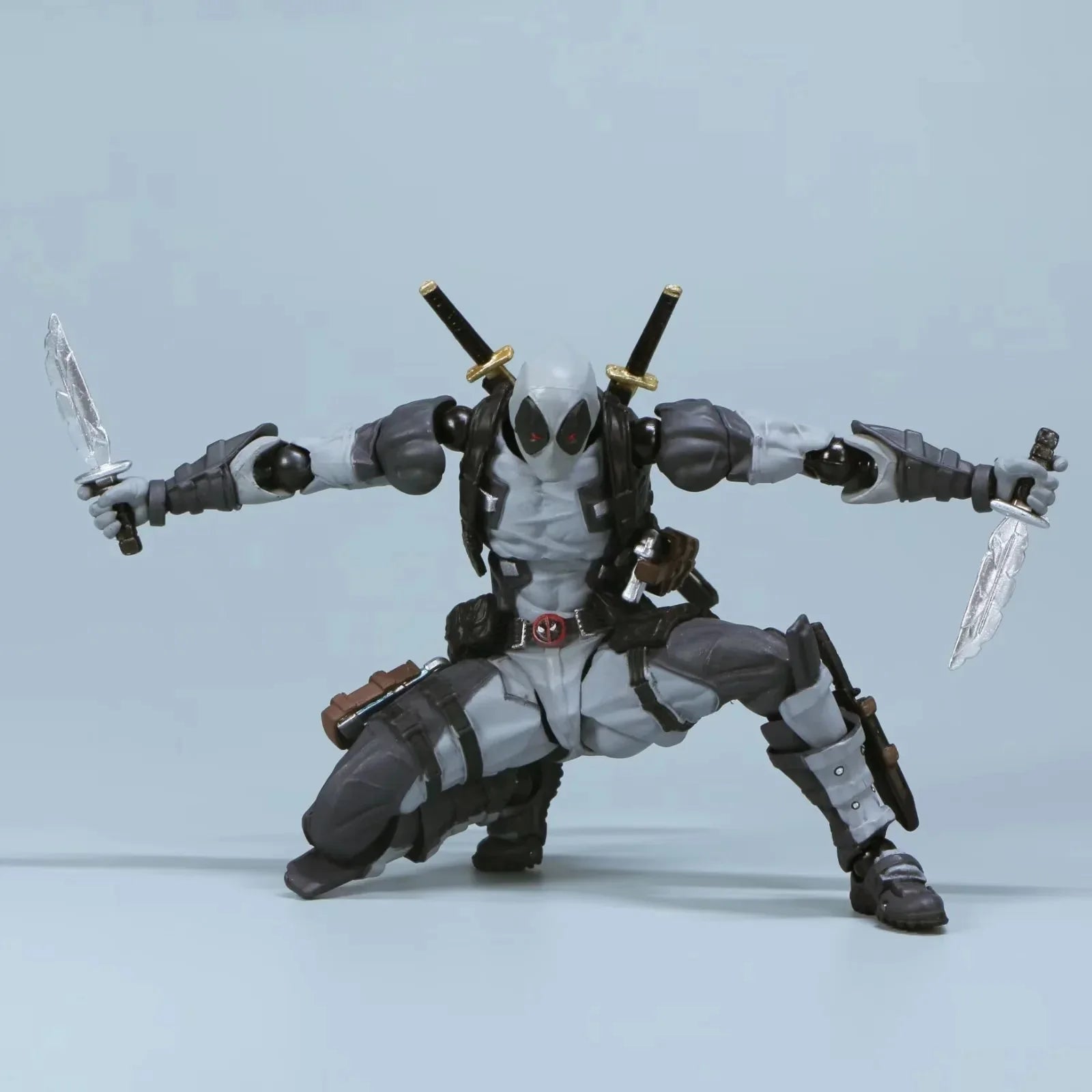 AMAZING YAMAGUCHI Deadpool 2.0 Grey Action Figure Mutants Joint Movable KAIYODO Wade SHF Model Movie Toys for Kids Gift-EXPROTAS