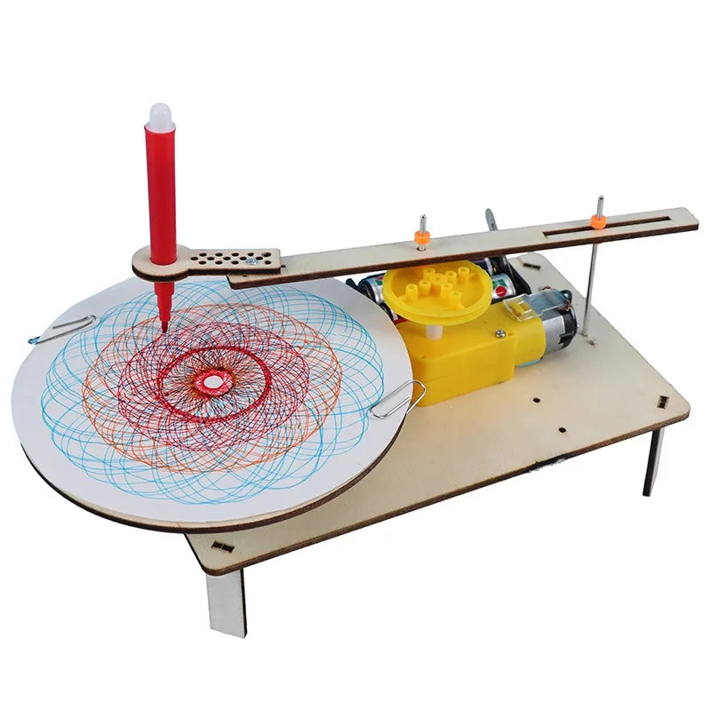 Kids Model Automatic Drawing Robot STEM Electric Plotter Science Kit