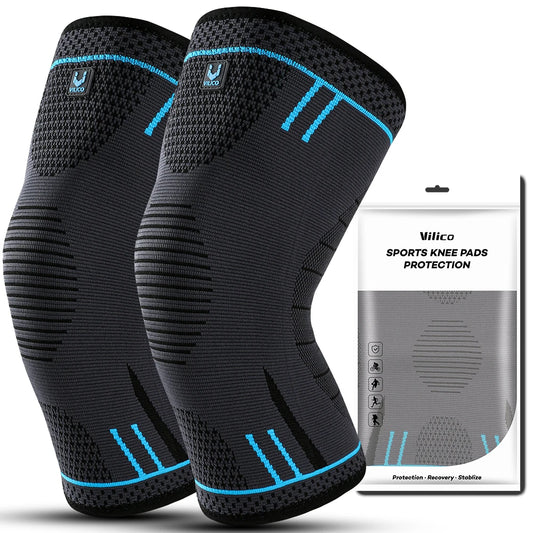 Compression Knee Brace Sleeve Elastic Support Pad for Gym Running Basketball